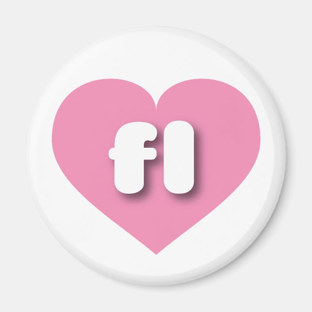 Florida pink heart - I love fl Magnet (Front)