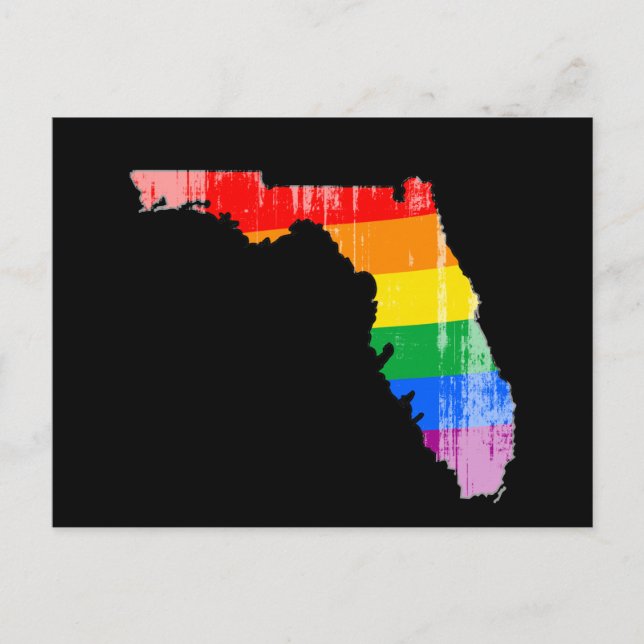 FLORIDA PRIDE - DISTRESSED -.png Postcard (Front)
