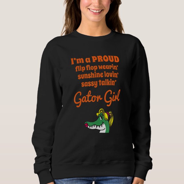 Florida Proud Girl Gator Sweatshirt (Front)