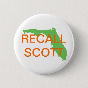 FLORIDA, RECALL SCOTT 6 CM ROUND BADGE