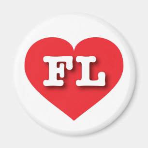 Florida Red Heart - Big Love Magnet