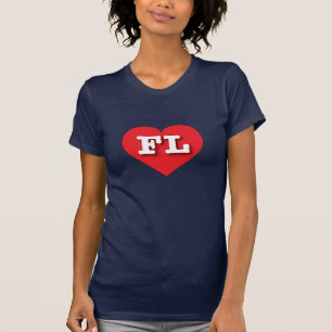 Florida Red Heart - I love FL T-Shirt