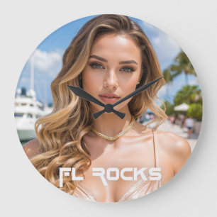 FLORIDA ROCKS LARGE CLOCK