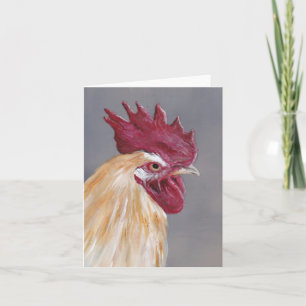 Florida Rooster Bird Art Note Card