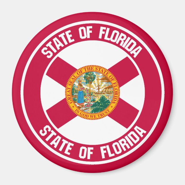 Florida Round Emblem Magnet (Front)