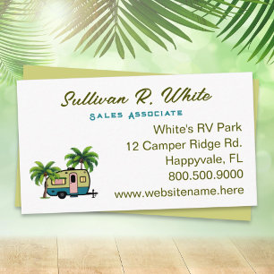 Florida RV Sales Camping Travel Trailer Business Card