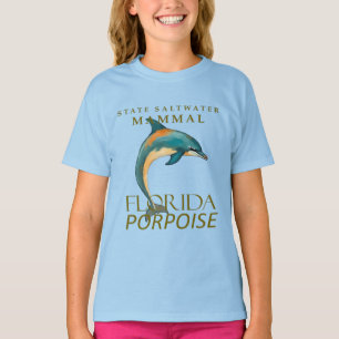 Florida Saltwater Mammal Porpoise Design T-Shirt