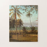 Florida Scene, fine art painting, Jigsaw Puzzle<br><div class="desc">Florida Scene,  famous painting by Albert Bierstadt.</div>