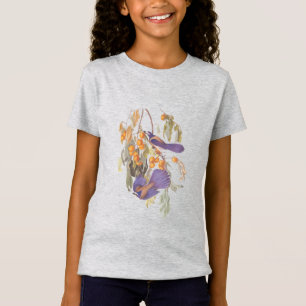 Florida Scrub Jay Audubon Birds on Orange Tree T-Shirt