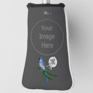 Florida Scrub Jay Monogram Crest Golf Head Cover