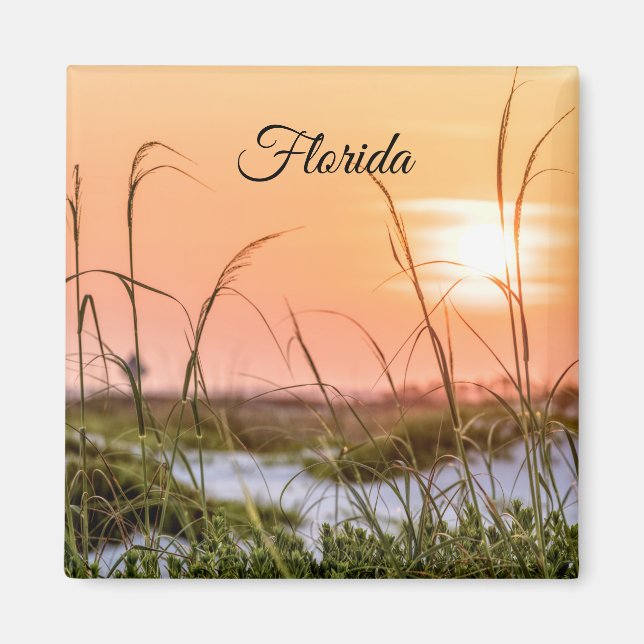 Florida Sea Oats Sunrise Magnet (Front)