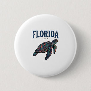 Florida Sea Turtle Vintage Engraving Graphic_1 6 Cm Round Badge