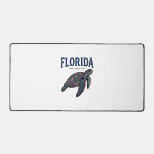 Florida Sea Turtle Vintage Engraving Graphic_1 Desk Mat