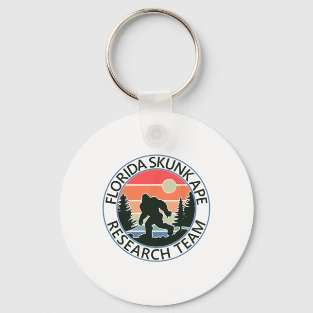 Florida Skunk Ape Research Team Fun Camping Hiking Key Ring (Front)