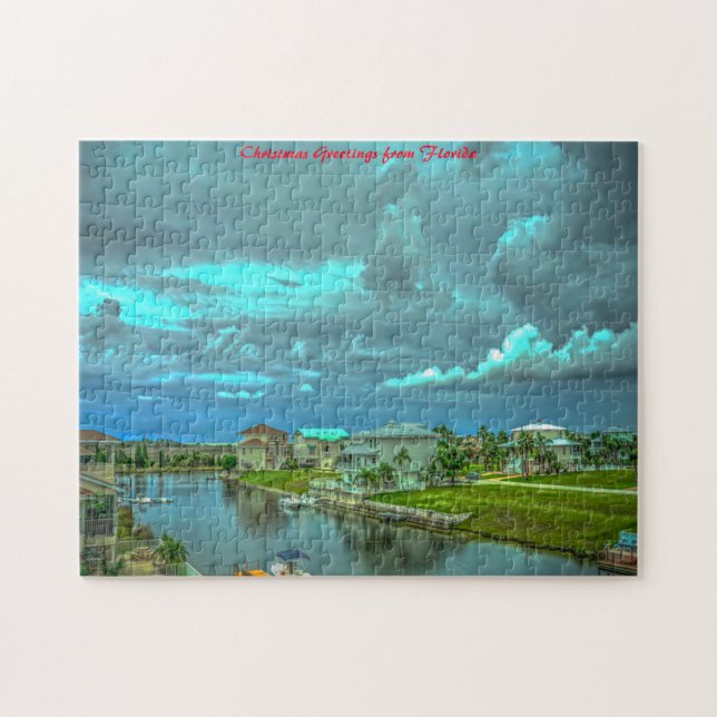 Florida Skyscape.Christmas Greetings Jigsaw Puzzle (Horizontal)