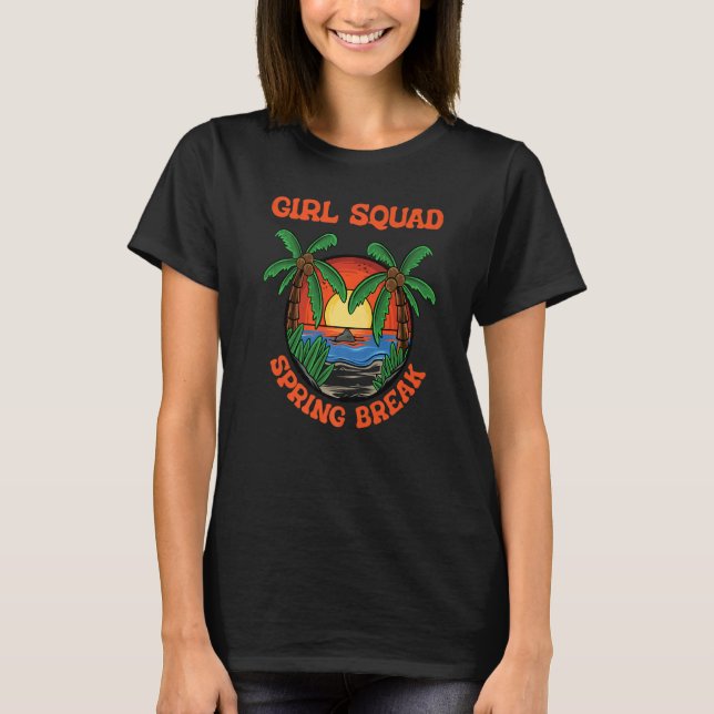 Florida Spring Break School Vacation Beach Trip Co T-Shirt (Front)