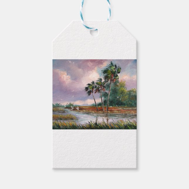 Florida Spring Rain Gift Tags (Front)