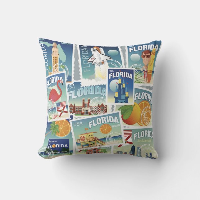 Florida Stamps Cushion (Front)