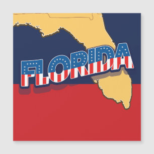 Florida stars and Stripes map Magnetic Invitation