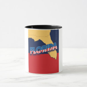 Florida stars and Stripes map Mug