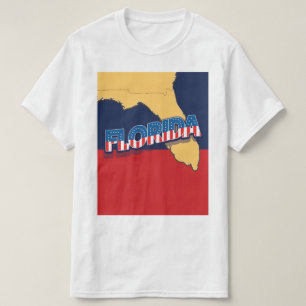 Florida stars and Stripes map T-Shirt