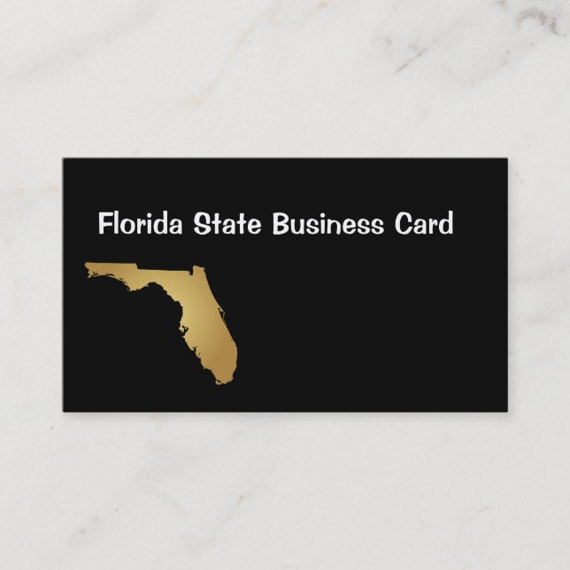 Florida State Business Card Metallic Gold (Front)