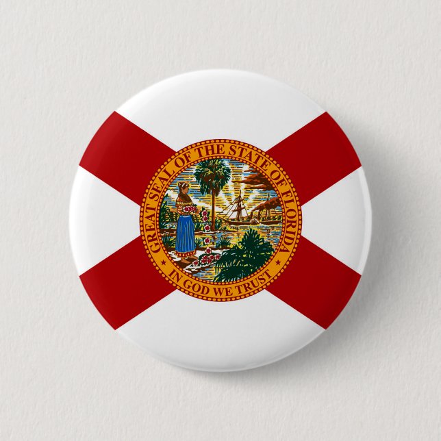 Florida State Flag 6 Cm Round Badge (Front)