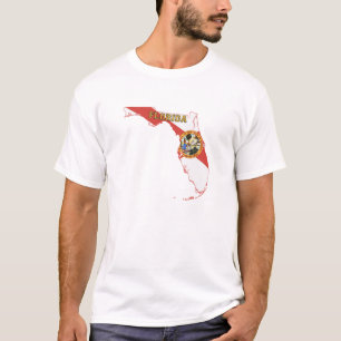 Florida State Flag and Map T-Shirt