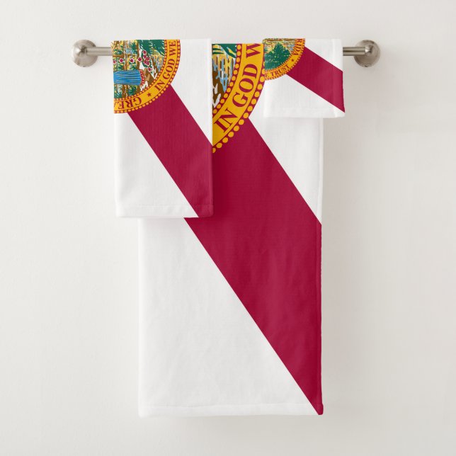 Florida State Flag Bath Towel Set (Insitu)
