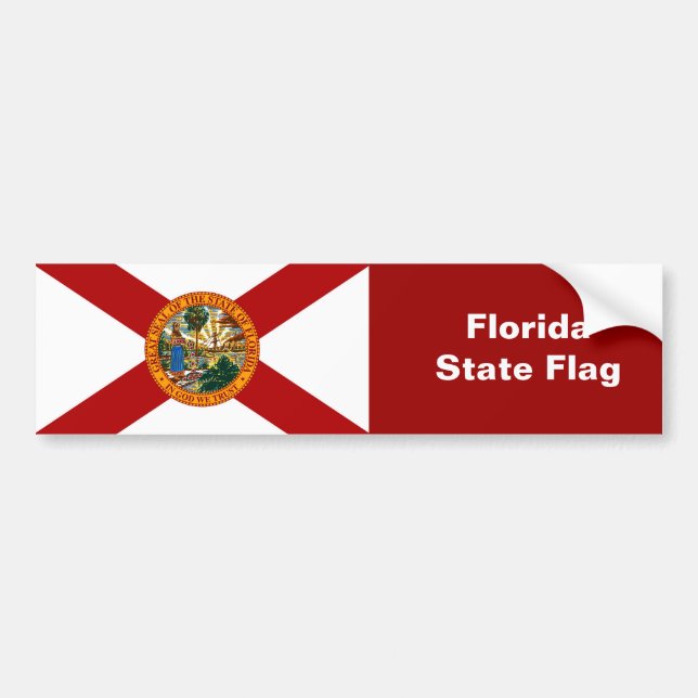 Florida State Flag Bumper Sticker (Front)