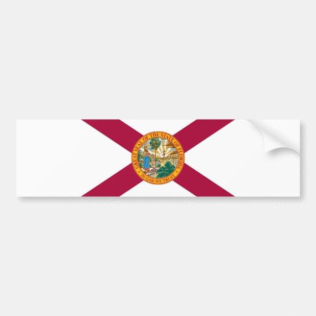 Florida State Flag Bumper Sticker (Front)