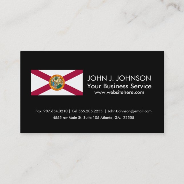 Florida State Flag Business Card (Front)