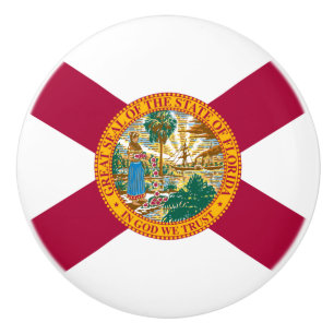 Florida State Flag Ceramic Knob
