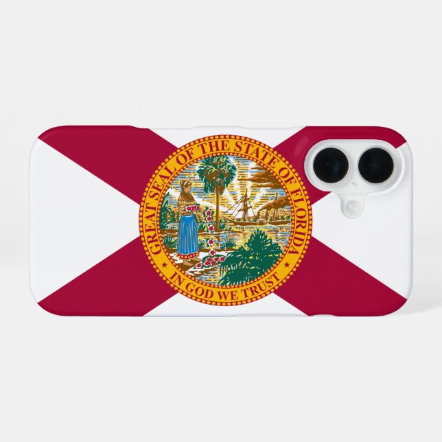 Florida State flag iPhone 16 Case (Back Horizontal)
