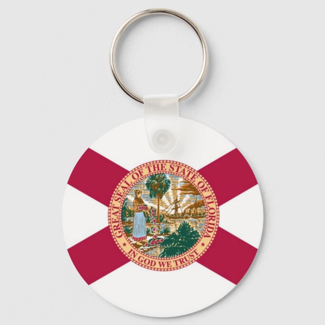 Florida State Flag Key Ring (Front)
