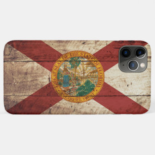 Florida State Flag on Old Wood Grain Case-Mate iPhone Case