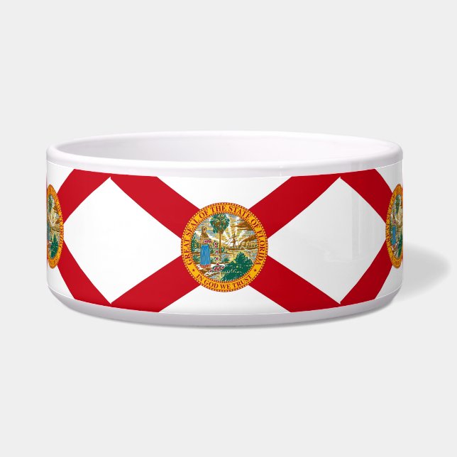 Florida State Flag Pet Bowl (Left)