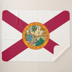 Florida State Flag Sherpa Blanket