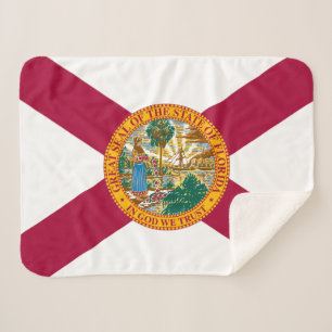 Florida State Flag Sherpa Blanket