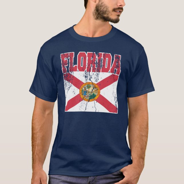 Florida State Flag T-Shirts (Distressed) (Front)