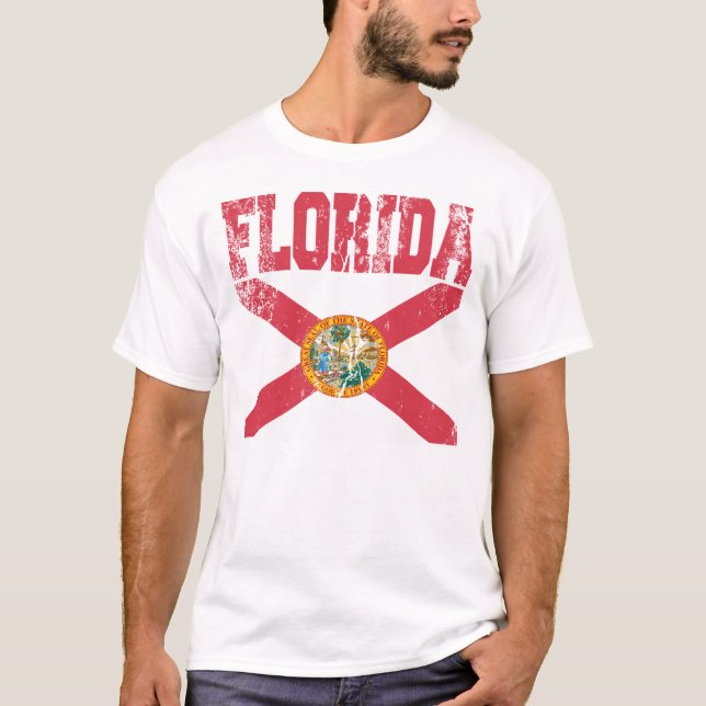 Florida State Flag T-Shirts (Distressed) (Front)