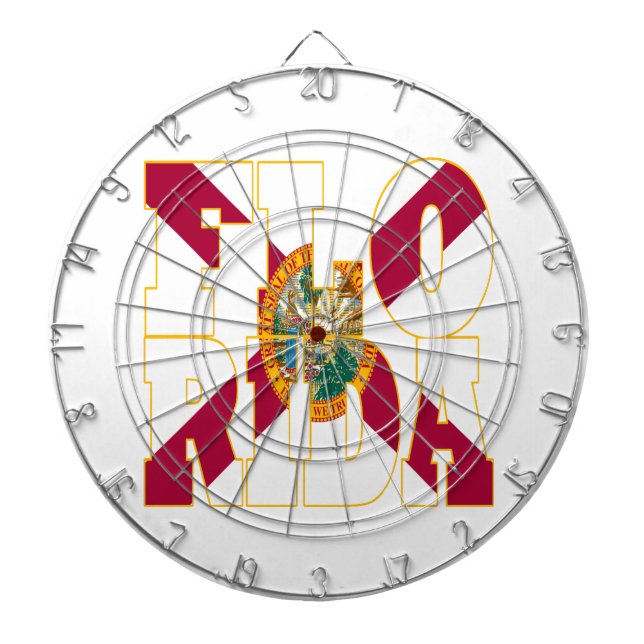 Florida state flag text dartboard (Front)