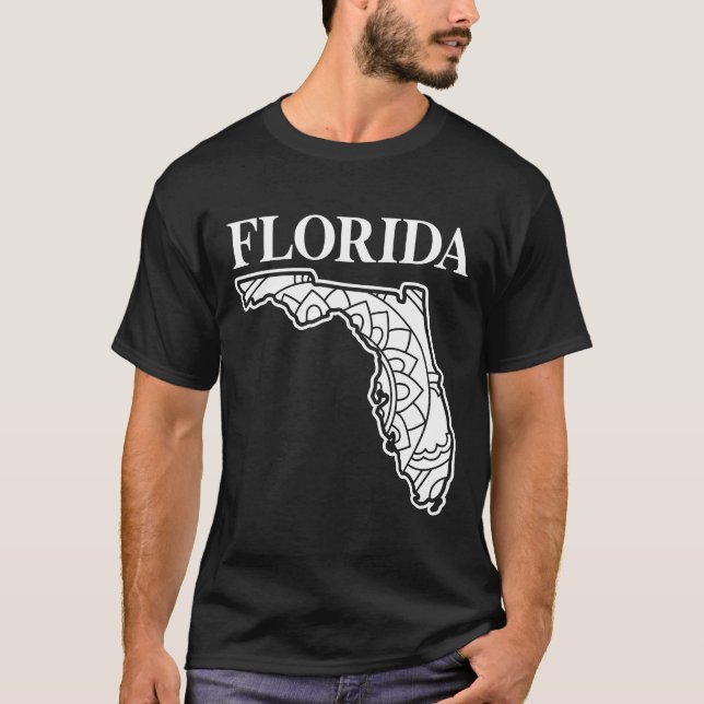 Florida state mandala map, Made in Florida T-Shirt (Front)