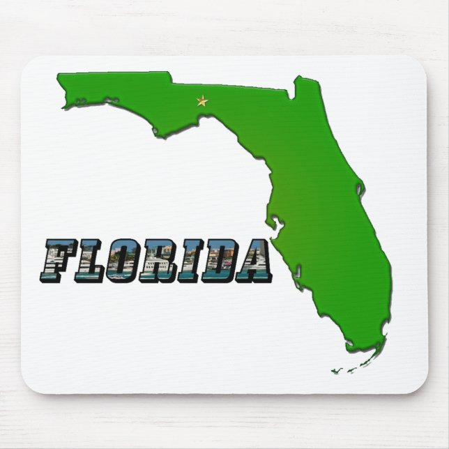 Florida State Map and Text Mouse Pad (Front)