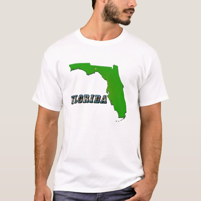 Florida State Map and Text T-Shirt (Front)