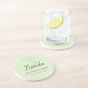 Florida State Map Personalised Family Reunion    Coaster