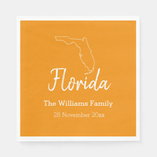 Florida State Map Personalised Family Reunion    Napkin