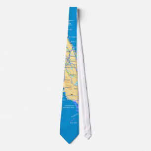 Florida state map tie