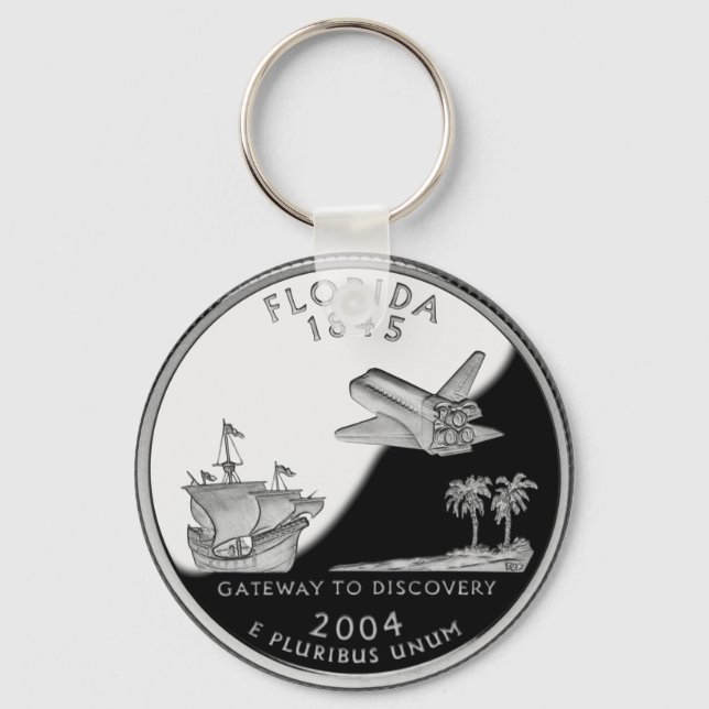 Florida State Quarter Key Ring (Front)