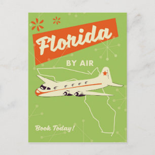 Florida State retro poster. Postcard